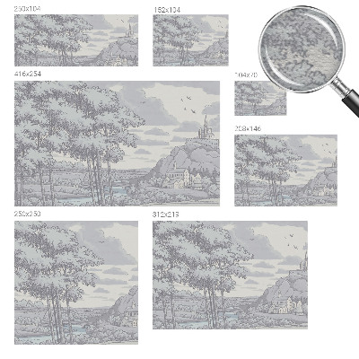 Dekorative Wand-Fototapete Märchenhafte Landschaft