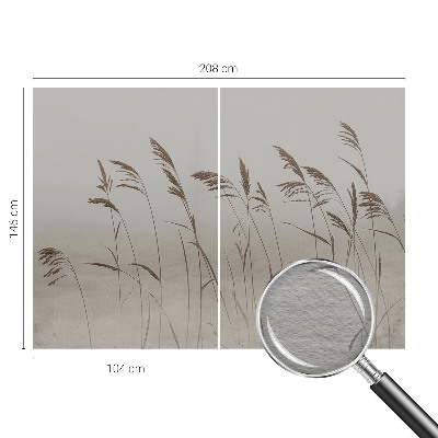 Fototapete nach Maß Gräser im Nebel