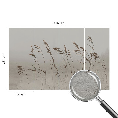 Fototapete nach Maß Gräser im Nebel