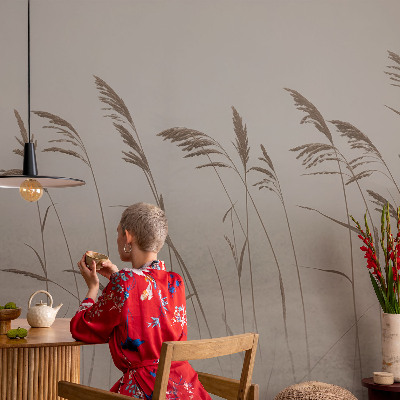 Fototapete nach Maß Gräser im Nebel