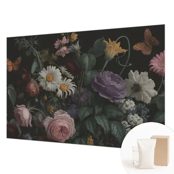 Fototapete fürs Schlafzimmer mit floralem Motiv