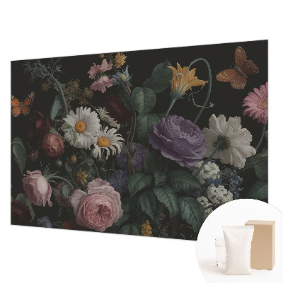 Fototapete fürs Schlafzimmer mit floralem Motiv