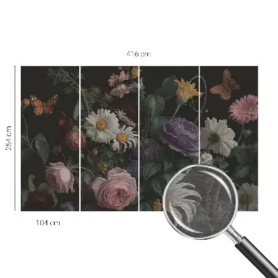 Fototapete fürs Schlafzimmer mit floralem Motiv