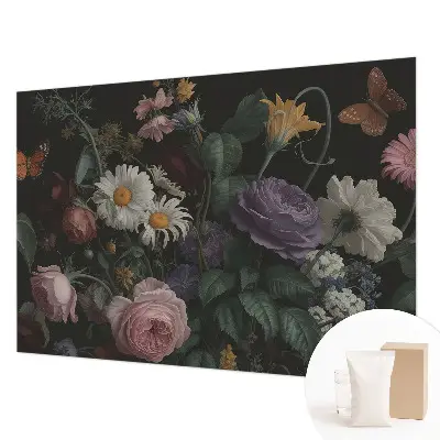 Fototapete fürs Schlafzimmer mit floralem Motiv