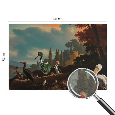 Fototapete fürs Wohnzimmer Malerische Vögel