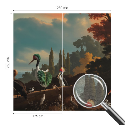 Fototapete fürs Wohnzimmer Malerische Vögel