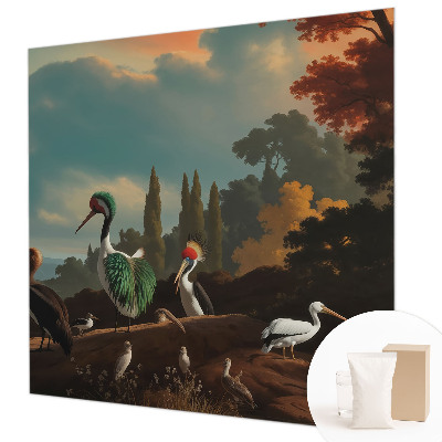 Fototapete fürs Wohnzimmer Malerische Vögel