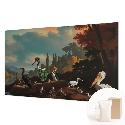 Fototapete fürs Wohnzimmer Malerische Vögel