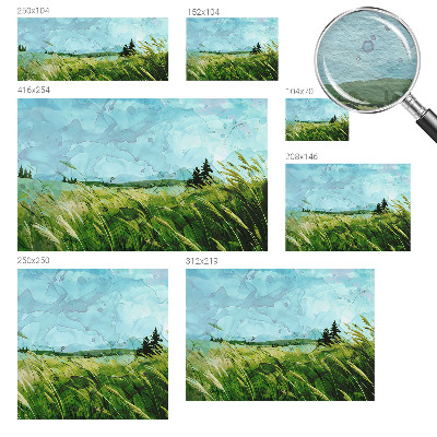 Vlies-Fototapete fürs Wohnzimmer mit grünen Landschaften als Motiv