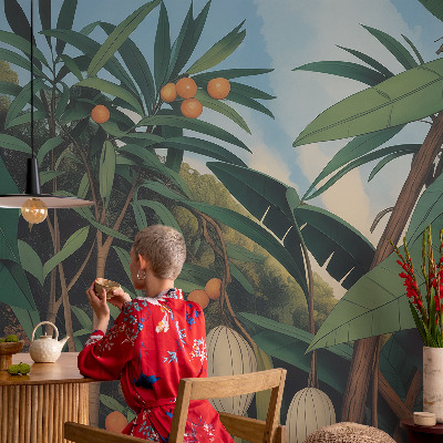 Vliestapete fürs Schlafzimmer Tropischer Dschungel