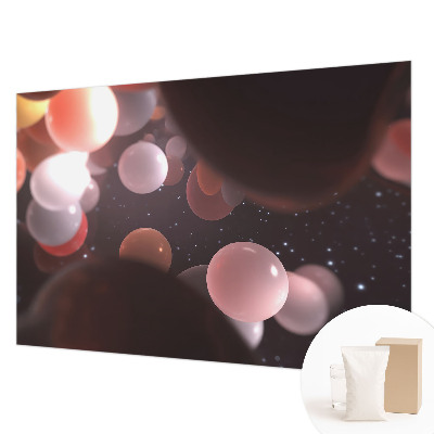 Vlies-Fototapete fürs Kinderzimmer mit Motiv aus bunten Weltraumkugeln