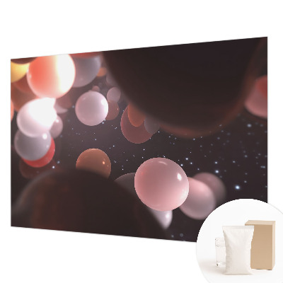 Vlies-Fototapete fürs Kinderzimmer mit Motiv aus bunten Weltraumkugeln