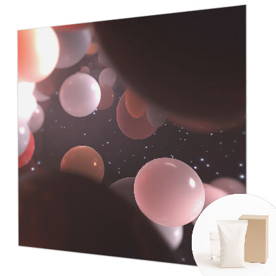 Vlies-Fototapete fürs Kinderzimmer mit Motiv aus bunten Weltraumkugeln