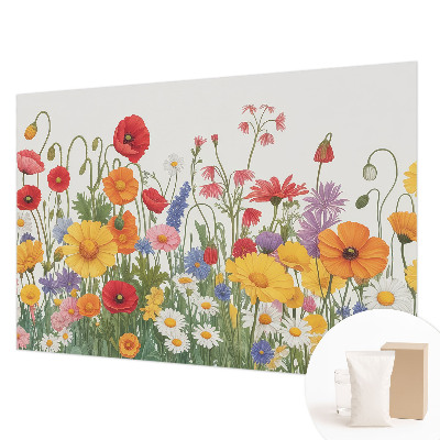 Bedruckte Vlies-Fototapete mit Motiv einer Blumenwiese