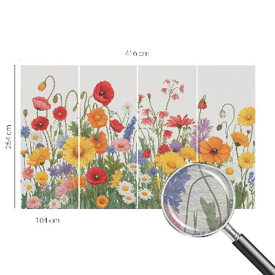 Bedruckte Vlies-Fototapete mit Motiv einer Blumenwiese