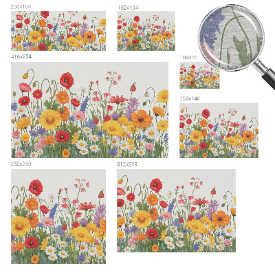 Bedruckte Vlies-Fototapete mit Motiv einer Blumenwiese