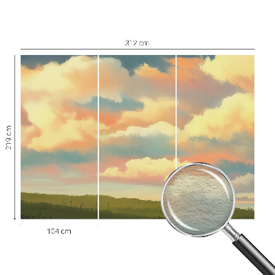 Dekorative Wand-Fototapete mit Himmel- und Wolkenmotiv