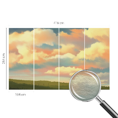 Dekorative Wand-Fototapete mit Himmel- und Wolkenmotiv