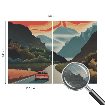 Moderne Vlies-Fototapete mit Bergabenteuer-Motiv