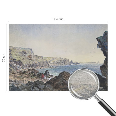 Dekorative Wand-Fototapete mit Motiv einer ruhigen Küstenlandschaft