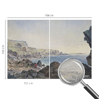 Dekorative Wand-Fototapete mit Motiv einer ruhigen Küstenlandschaft