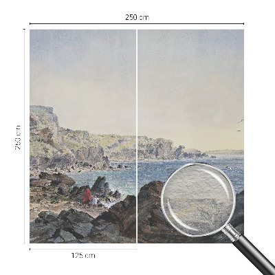 Dekorative Wand-Fototapete mit Motiv einer ruhigen Küstenlandschaft