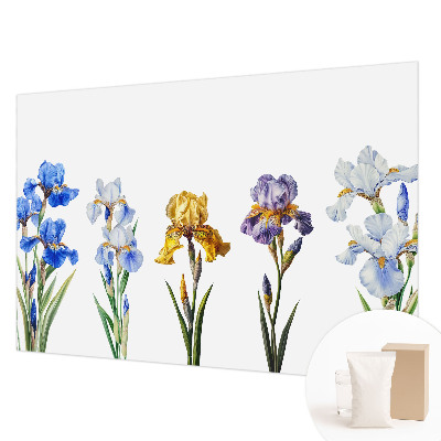 Vlies-Fototapete mit Motiv aus zarten Irisblüten