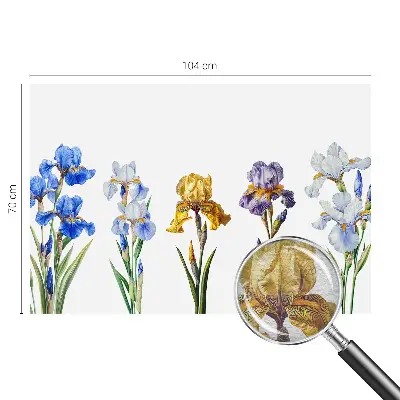 Vlies-Fototapete mit Motiv aus zarten Irisblüten