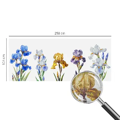 Vlies-Fototapete mit Motiv aus zarten Irisblüten