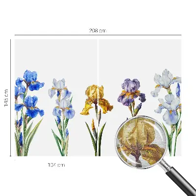 Vlies-Fototapete mit Motiv aus zarten Irisblüten