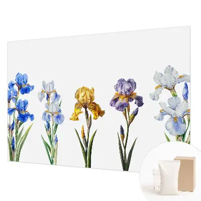 Vlies-Fototapete mit Motiv aus zarten Irisblüten
