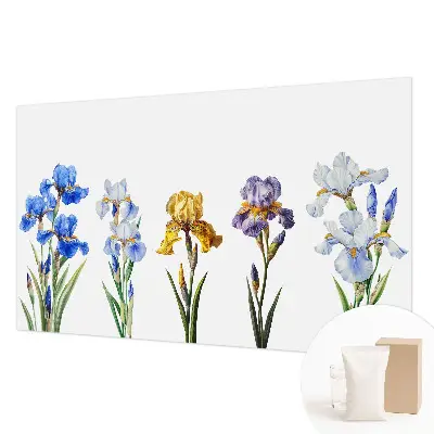 Vlies-Fototapete mit Motiv aus zarten Irisblüten