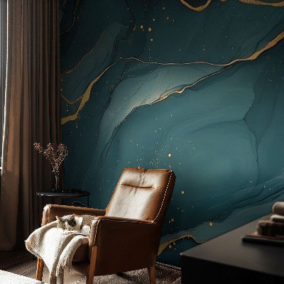 Fototapete fürs Schlafzimmer Dunkelblaue Abstraktion