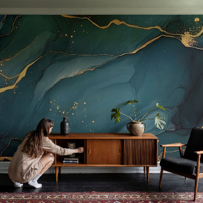 Fototapete fürs Schlafzimmer Dunkelblaue Abstraktion