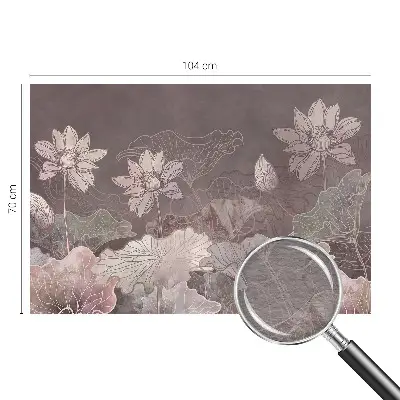 Fototapete fürs Kinderzimmer mit friedlicher botanischer Illustration