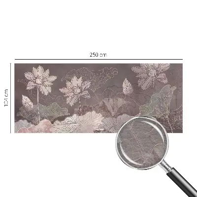 Fototapete fürs Kinderzimmer mit friedlicher botanischer Illustration