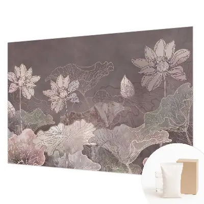 Fototapete fürs Kinderzimmer mit friedlicher botanischer Illustration