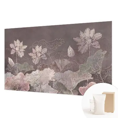 Fototapete fürs Kinderzimmer mit friedlicher botanischer Illustration