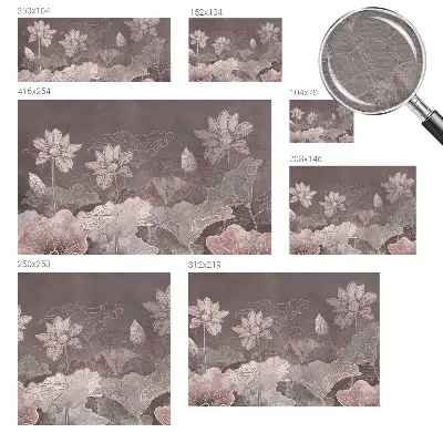 Fototapete fürs Kinderzimmer mit friedlicher botanischer Illustration