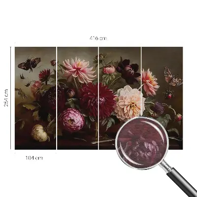 Bedruckte Vlies-Fototapete mit Motiv „Blumenpracht“