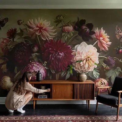 Bedruckte Vlies-Fototapete mit Motiv „Blumenpracht“