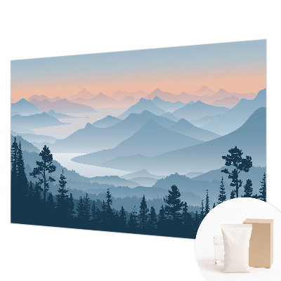 Vliestapete fürs Schlafzimmer mit Bergpanorama als Motiv