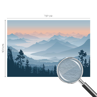 Vliestapete fürs Schlafzimmer mit Bergpanorama als Motiv