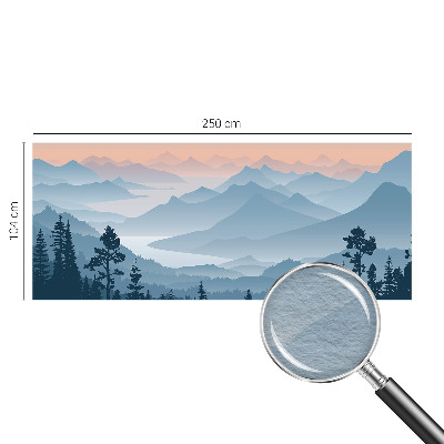 Vliestapete fürs Schlafzimmer mit Bergpanorama als Motiv