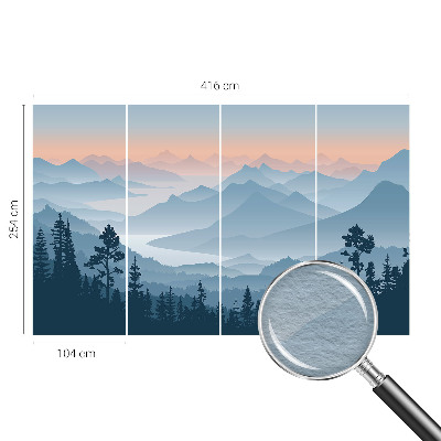 Vliestapete fürs Schlafzimmer mit Bergpanorama als Motiv