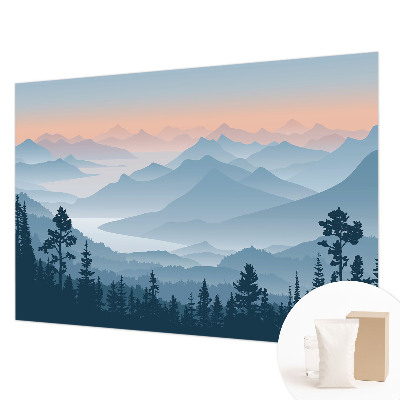Vliestapete fürs Schlafzimmer mit Bergpanorama als Motiv