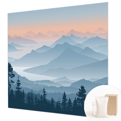 Vliestapete fürs Schlafzimmer mit Bergpanorama als Motiv