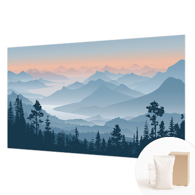Vliestapete fürs Schlafzimmer mit Bergpanorama als Motiv