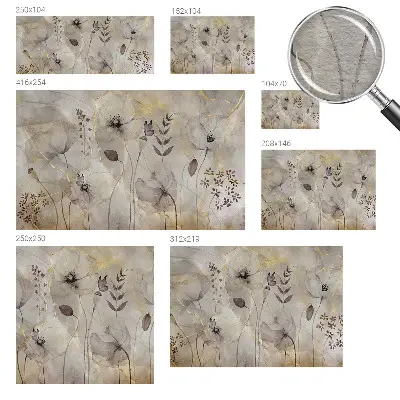 Wand-Fototapete mit zarten Blüten