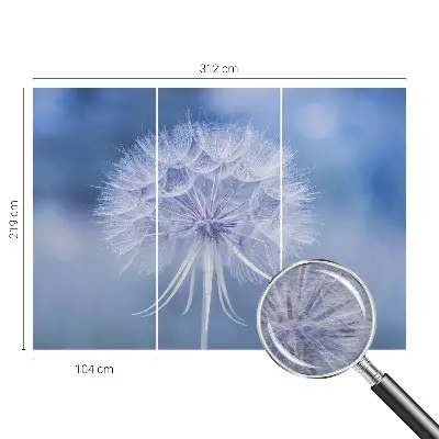 Wandtapete mit blauem Motiv
